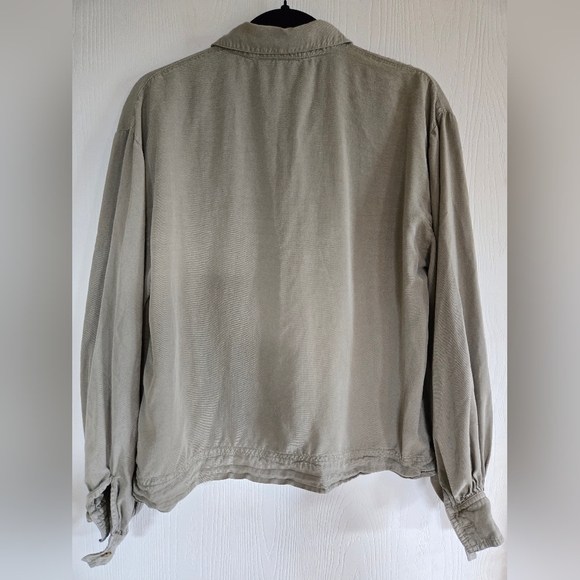 Topshop | Tan Utility Jacket with Collared Neckline and Relaxed Fit, Size M - Picture 2 of 6